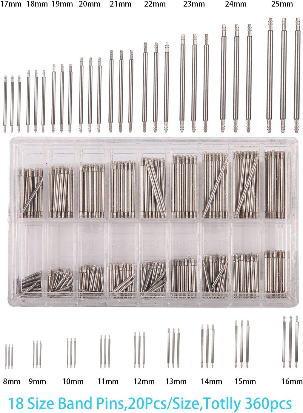 376pcs Watch Link Remover Kit - Watch Band Spring Bar Tool Set with Watch Pins for Watch Repair and Watch Band Replacement: Home Improvement