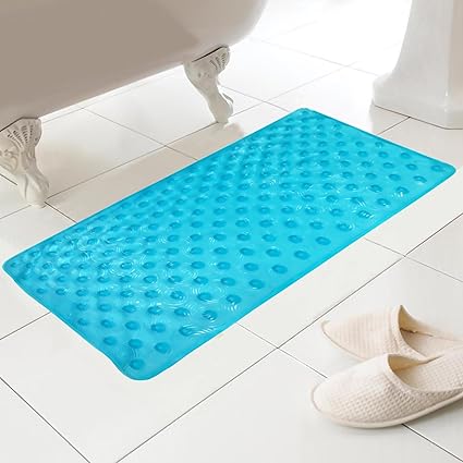 Skipper Modern PVC Contemporary Shower Mat - 15.75 x 27.56, Blue