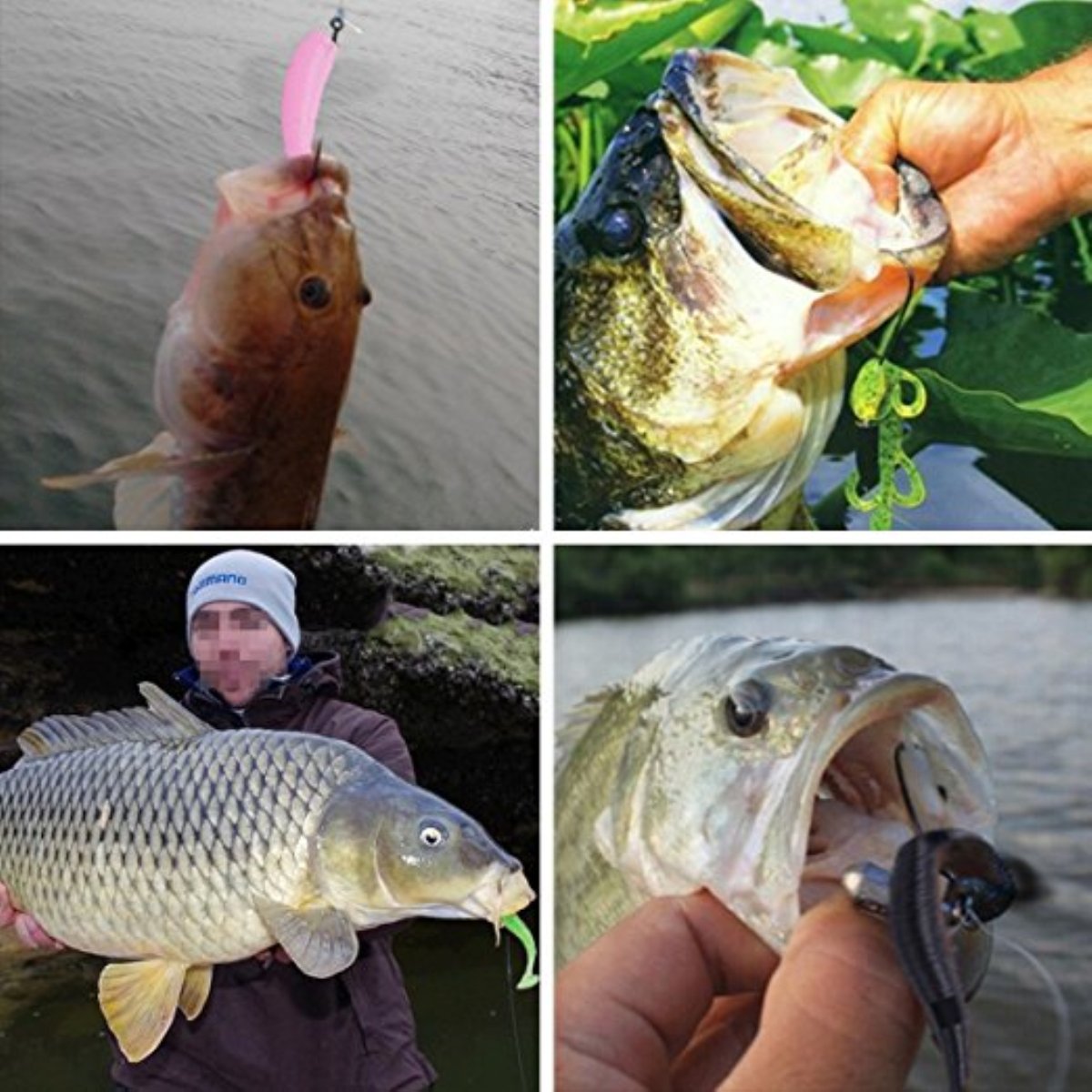 Lureshine 99pcs Fishing Lure Kit Set Including Soft Fishing Bait Artificial Plastic Worm Lures Jig Head Tackle Hooks Swimbait Leader Grub for Saltwater Freshwater Bass Trout Salmon with Tackle Box