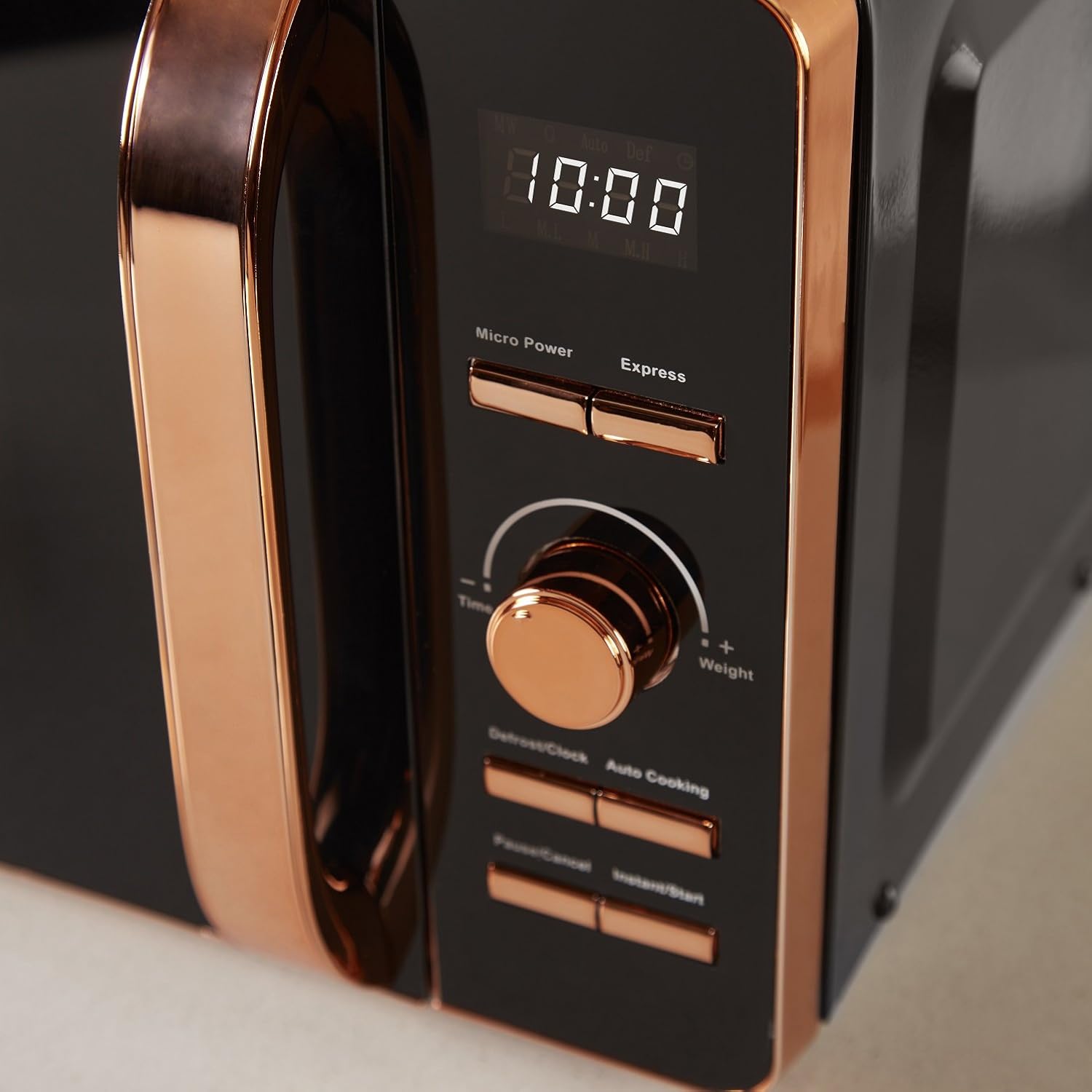 Tower Digital Microwave with 60-Minute Timer and 8 Autocook Settings, 20L, 800W Black and Rose Gold, T24021 - Image 4