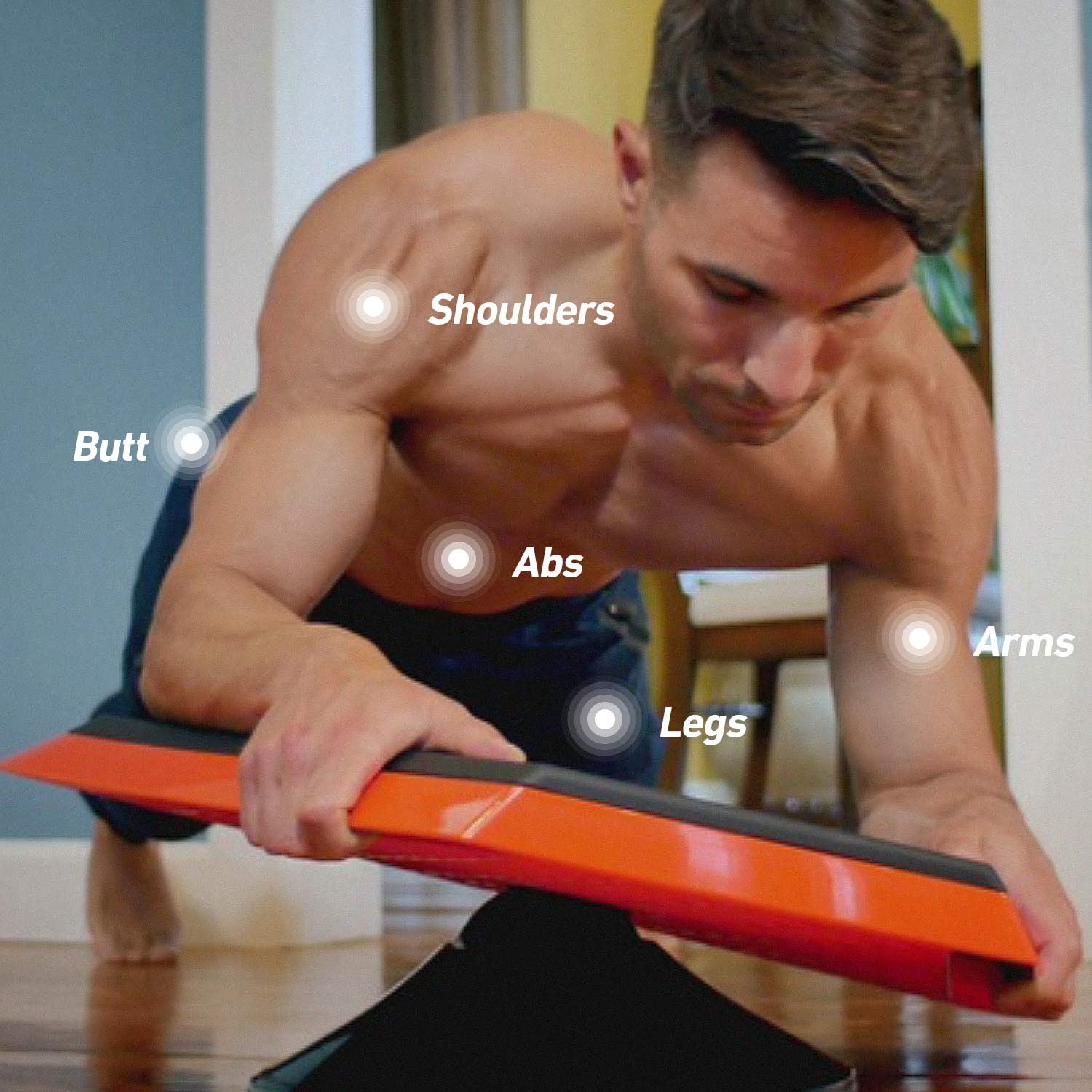 Stealth Core Trainer - Dynamic Core & Full Body Workout While Playing Games; Free iOS/Android Mobile Games App; Patented 360 Degree Planking Motion; Build Muscle & Lose Body Fat in 3 Min/Day (Orange) : Sports & Outdoors