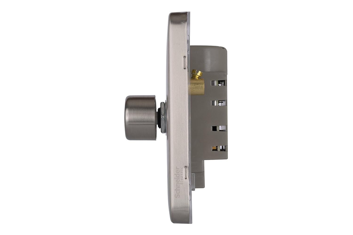 Schneider Electric Lisse Screwless Deco - Single Universal 2 Way Dimmer Light Switch, 400 W/VA, GGBL6012CSSS, Stainless Steel - Image 4