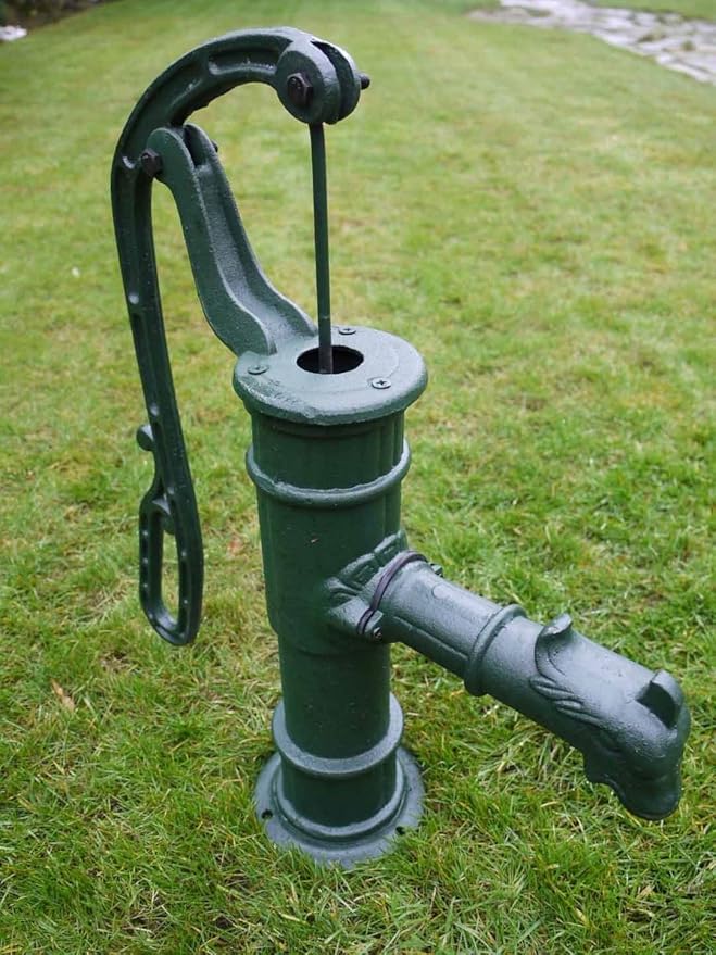 Victorian Style Cast Iron Hand Water Pump Garden Feature Green Amazon