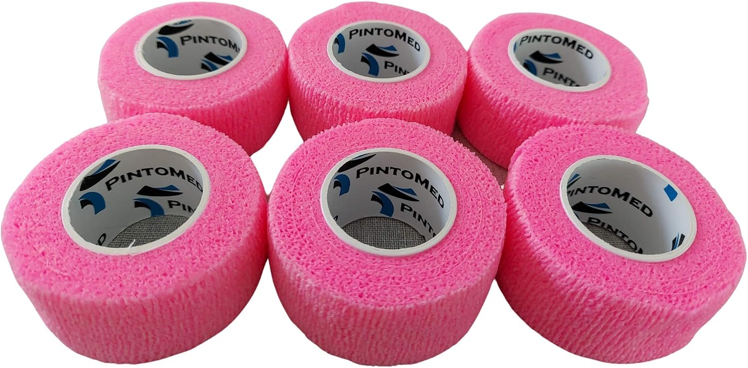 PintoMed, 6 X Pink X 2.5CM X 4.5M, Cohesive Bandage Stretched, Self-Adhesive Flexible Bandages - Image 3