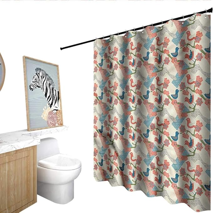 BlountDecor Asian Shower Curtains 3D Digital Printing Artistic Japanese