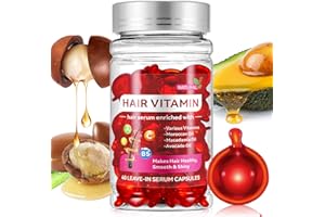 caqorzo Hair Vitamin Serum Capsule, Hair Treatment Serum, Enriched with Moroccan Macadamia Avocado Oils, Vitamins A C E Pro B5, No Rinse and Safe for All Hair(Bottled)