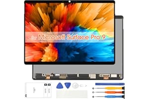 ARSSLY Screen Replacement for Microsoft Surface Pro 9 2038 1996 1997 LCD Screen (2022 & 2023) 2880x1920 LCD Display Digitizer Touch Screen Assembly with Tools(Black,13 inch)