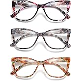 Viseng Fashionable Elegant Oversized Cat Eye Computer Reading Glasses for Women - Stylish and Durable Eyewear +3.5