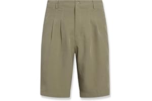 BAMBOO CAY Men's Island Soft Casual Modal Tropical Front Pleated Shorts