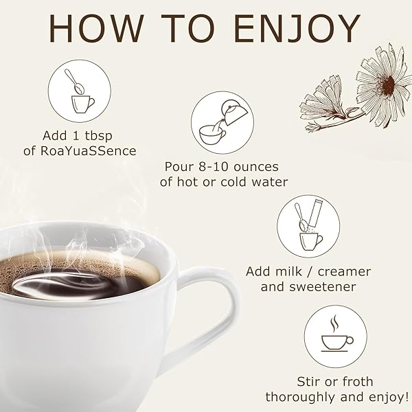 CHICORY ROOT AND MUSHROOM BLEND, 6 FUNCTIONAL MUSHROOMS, CHICORY ROOT BREW LIKE COFFEE, CAFFEINE FREE, COFFEE SUBSTITUTES, MCT OIL, INSTANT POWDER