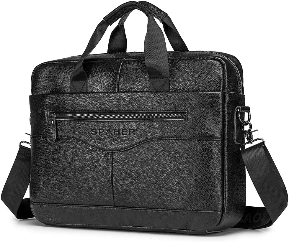 Waytex - Sacoche Porte Documents Imperméable Pour Ordinateur 15,6" - Multipoches Noir