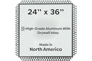 BEST ACCESS DOORS Best 24” x 36” Flush Access Panel for Drywall – High-Grade Aluminum Frame with 5/8″ Drywall Inlay, Mud-in Flange, Welded Frame, Removable Hatch & Touch Latches for Non-Rated Walls, BA-IVHDF