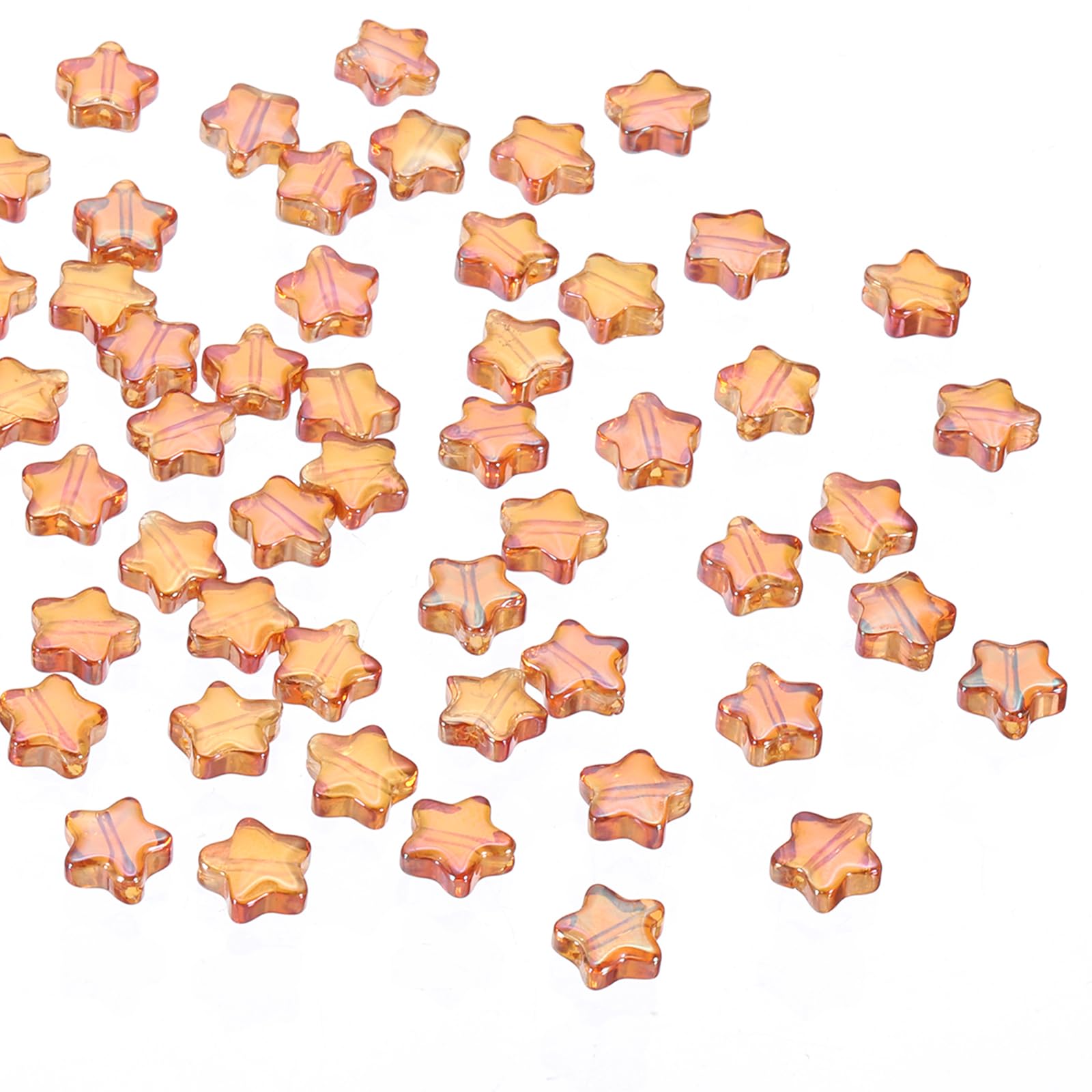 PATIKIL 8mm Crystal Star Beads, 100 Pcs Star Bead Glass Spacers Bead Star Shaped Charm Pendants for Jewelry Making Bracelet Necklace DIY Crafts, Wine Red