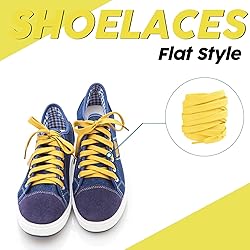 LUOFMISS 2 Pairs Flat Shoe Laces 5/16" Athletic