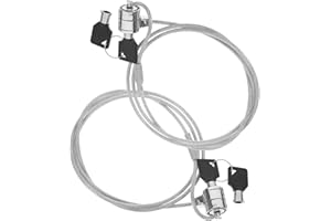 SEWACC 2 Sets Laptop Security Cable Locks with Key Anti-Theft Cable Lock Kit for Computers Tablets Outdoor