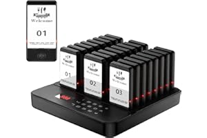 YYCALLING Restaurant Pager,Pagers for Restaurants 24 Guest Pagers,Buzzers Social Distancing, 98 Chanels with Vibration, Flashing and Buzzer for Food Truck, Restaurant, Food Court