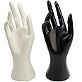 EQAIWUJIE Silicone Hand Lifesize Female Mannequin Hand Display Jewerly Display Art Sketch With Nail (A Pair, Brown - View #2