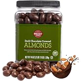 Wellsley Farms Dark Chocolate Covered Almonds &ndash; 2lbs 13oz | Whole Roasted Almonds with Real Creamy Dark Chocolate | Kosher, Gluten-Free Snack
