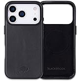 BLACKBROOK Leather Case for iPhone 17 Pro Max – Barlow Handcrafted Snap-On Cover, Full Grain Leather with 360° Edge Protection, MagSafe Compatible, Slim Protective Design, Luxury Gift Box Black