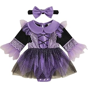 Newborn Baby Girl Witch Costume Romper Dress Infant Halloween Costumes | Newborn Baby Girl Halloween Costumes Witch Costume D