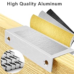 Cionyce 6 Pack Hidden Cabinet Pulls 3.15"/80mm