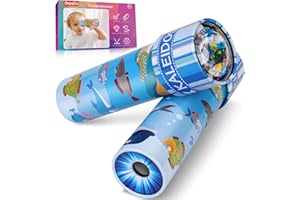 iKeelo Classic Tin Kaleidoscopes 2 Pack, Discover Hidden Animals, Crystal Clear View, Vintage Retro Toys in Gift Box