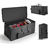 VEVOR Electronic Drum Kit Bag, 600D, Padded Drum Bag with Wheels, Large 36.2 x 16.5 x 16.1 in Interior, Lightweight Travel Case with Detachable Dividers, Multiple Pockets, for Electric Drums, Black