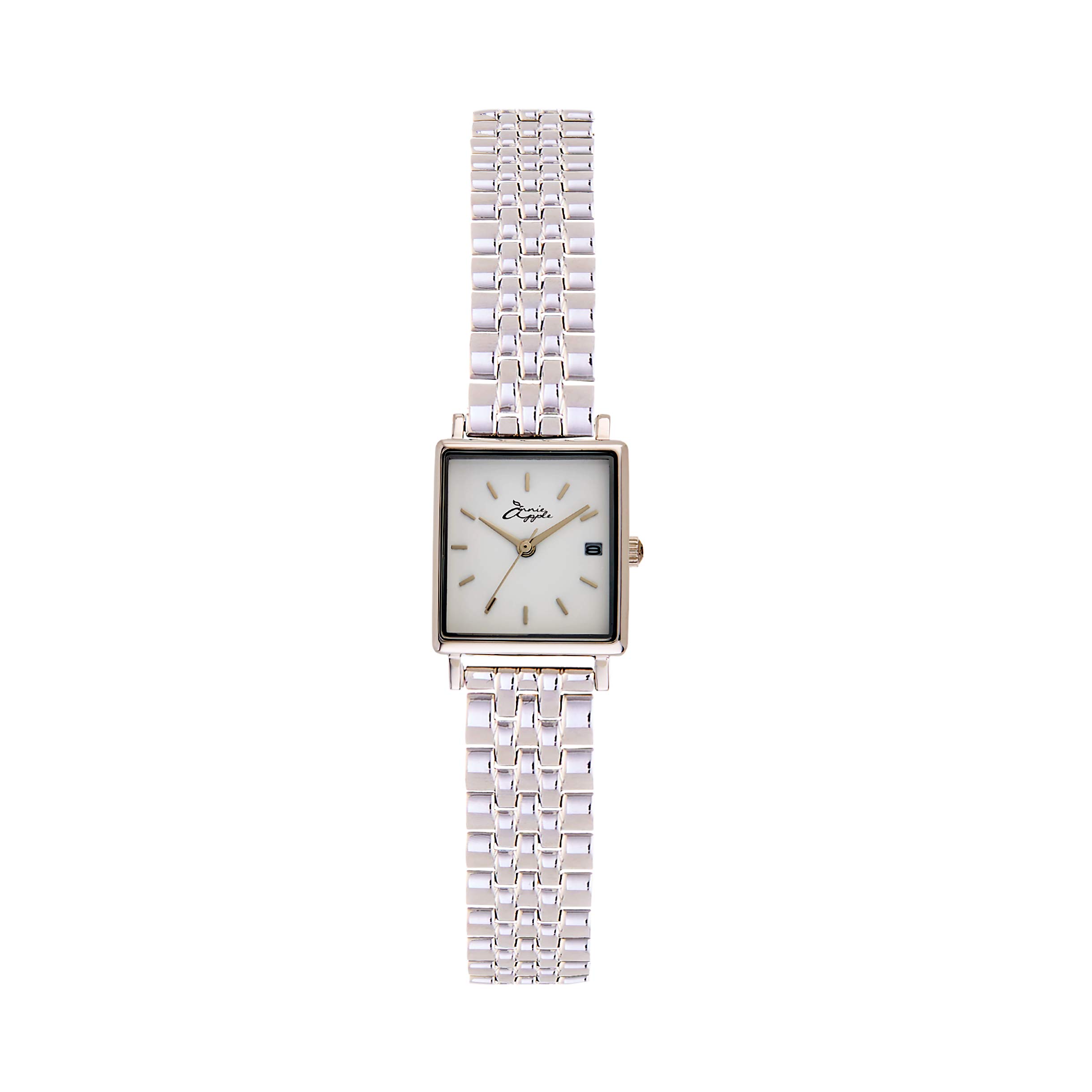 Annie Apple Quaintrelle Square White/Silver Link 22 * 24mm