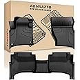 AOMSAZTO Floor Mats for 2011-2018 Porsche Cayenne, Heavy Duty TPE All Weather Protection Car Floor Mats, 1st & 2nd Row Full Set Rubber Floor Liners, Anti Skid Car Mats, Black