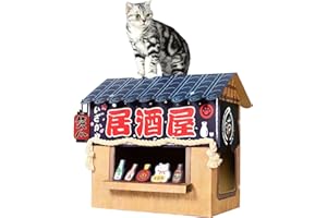 SMILE PAWS Cat Beds for Indoor Cats, Cardboard Cat House with Scratchers, Izakaya Bar, Large Sturdy Cat Furniture Condo Cave Tent, Easy to Assemble Pet Toys Accessories Stuffs, Bunny Small Animals