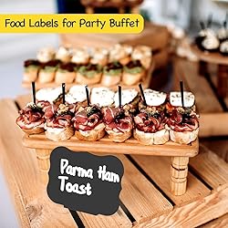 PigPotParty 18 Pcs Food Labels for Party Buffet