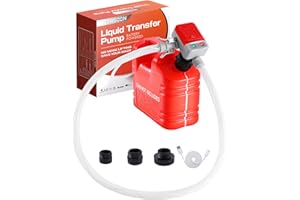 PETASOON Fuel Transfer Pump Battery and USB Powered Electric Portable Gas Can Tank Pump for Gasoline Diesel kerosene Liquid with Flexible Hose(Can Not Included)