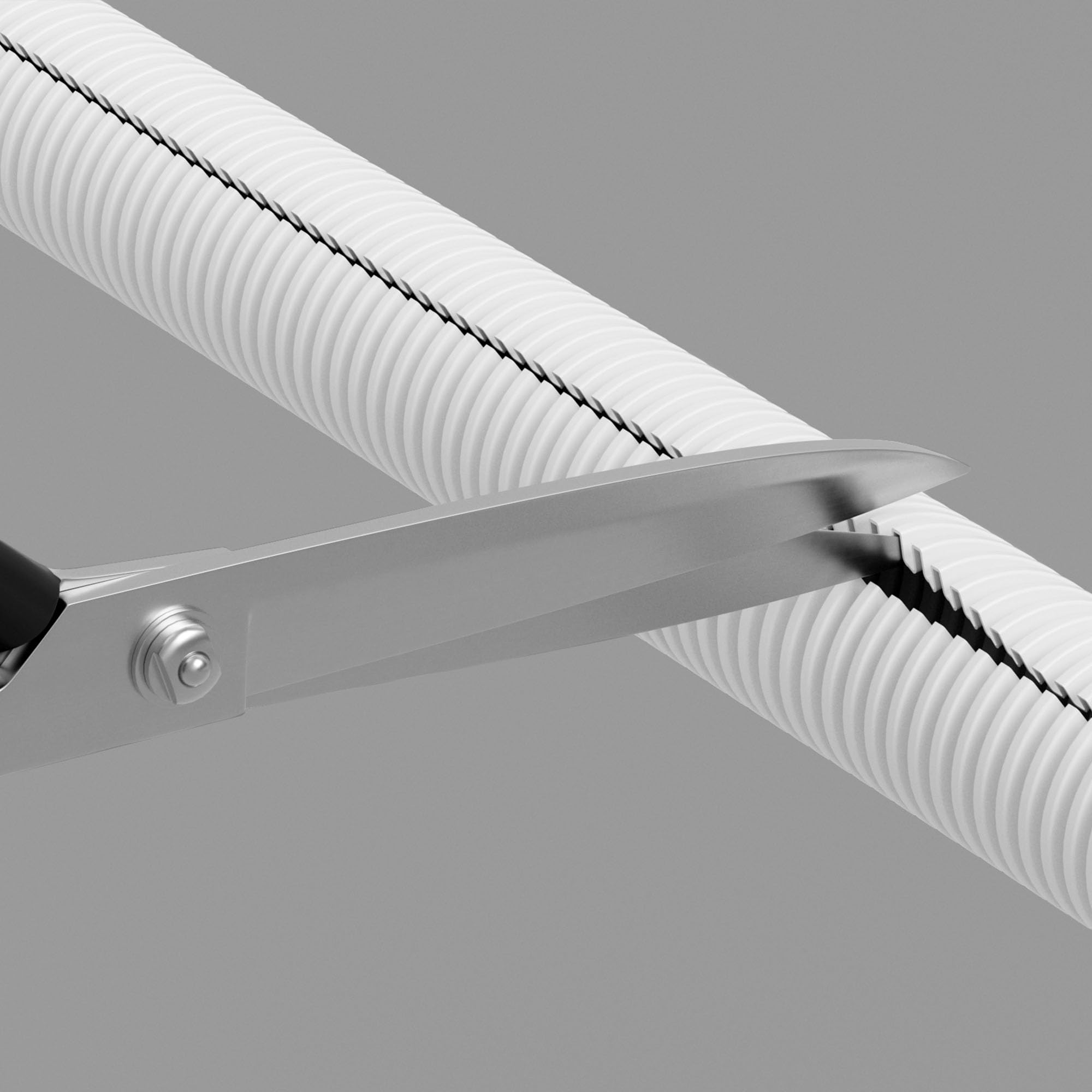 D-Line White 43in Cable Sleeve, Flexible Wire Protector Tubing, Split Electrical Conduit, Plastic PC Cable Management Tube, Cord Sheath, TV Loom Tubing - 1.26in Diameter, 43-inch Length