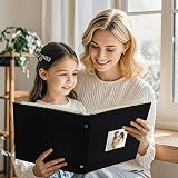 Miaikoe Photo Album Self Adhesive Scrapbook 40 Pages 4x6 5x7 8x10 Black view 6