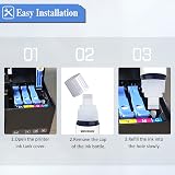 SHUOLEI 114 Ink Bottle Multipack for Epson ET-8500 ET-8550 - 6 Color Ink Refills view 4
