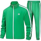 BASICDOT Men's Tracksuits Set Long Sleeve Causal Full Zip Running Sports Sweatsuit for Men 2 Piece Outfits