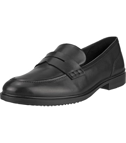 ECCO Women's Dress Classic 15 Perforated Tassel Loafer, Black Suede, 4-4.5