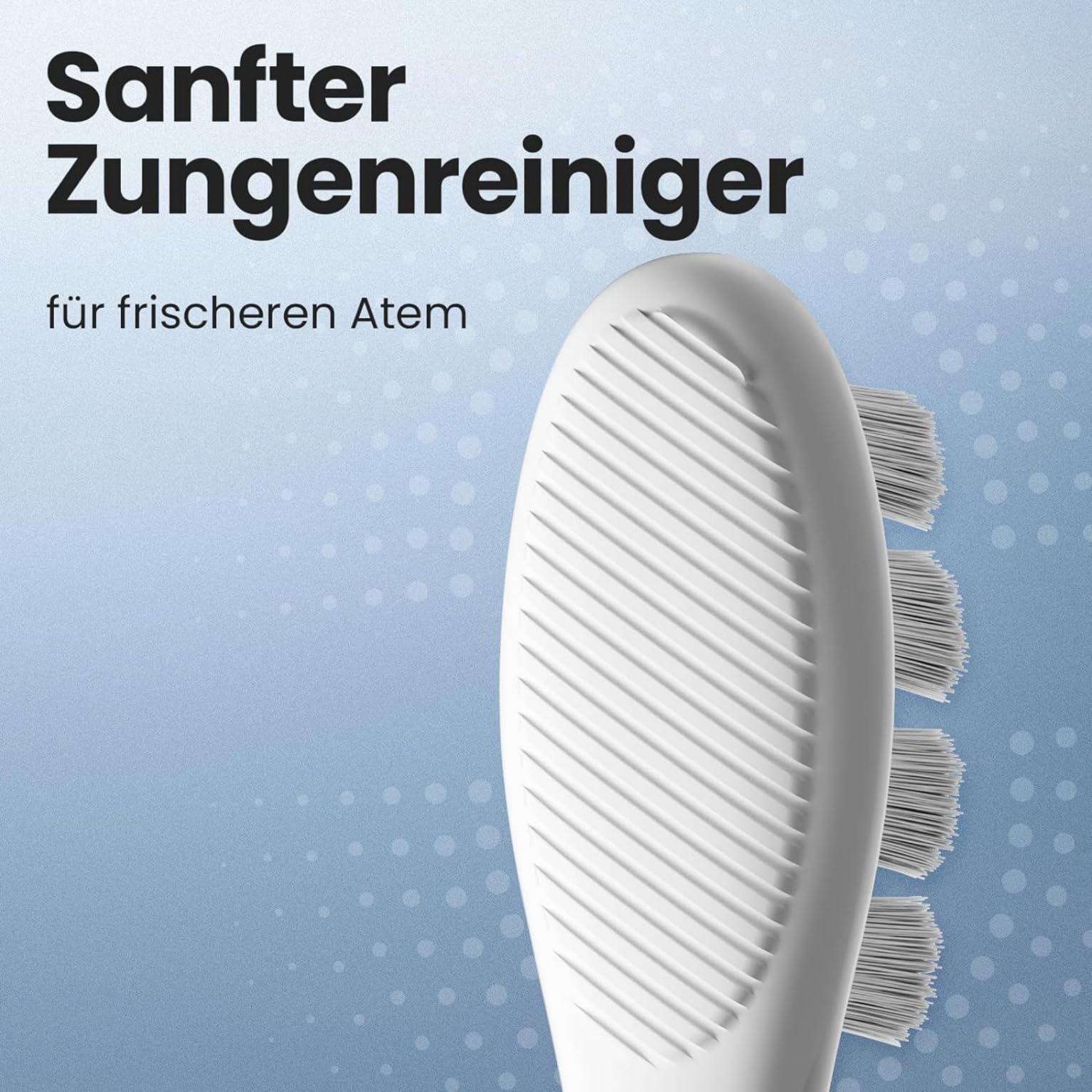Oclean Bürstenköpfe Professional Clean 2 pack, DuPont-Borsten Ersatzbürsten, W-Shape Zahnbürstenkopf mit Zungenreiniger, Weiß 4
