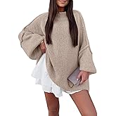 LILLUSORY Oversized Chunky Sweaters for Women Mock Turtleneck Long Pullover Top 2025 Fall Winter Casual Knit Fashion Clothing