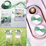 tenn well Green Chiffon Ribbon 40mm 45m Double Sided Gift Craft Wedding view 6