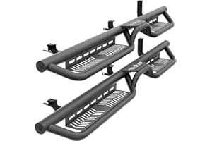 EYOUHZ Double Cab Running Boards Side Steps Compatible for 1999-2006 Chevy Silverado & GMC Sierra 1500, 2001-2006 Chevrolet Silverado & GMC Sierra 2500 3500 HD Extended Cab Nerf Bar (Star Logo)
