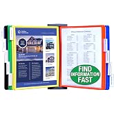 Ultimate Office FASTFIND 10-Pocket WALL Reference Display Organizer, Colors | The Original 10-Pocket Wall Organizer Displays 20-Letter Size Sheets. Flip to Find Your Most Important Documents in Seconds