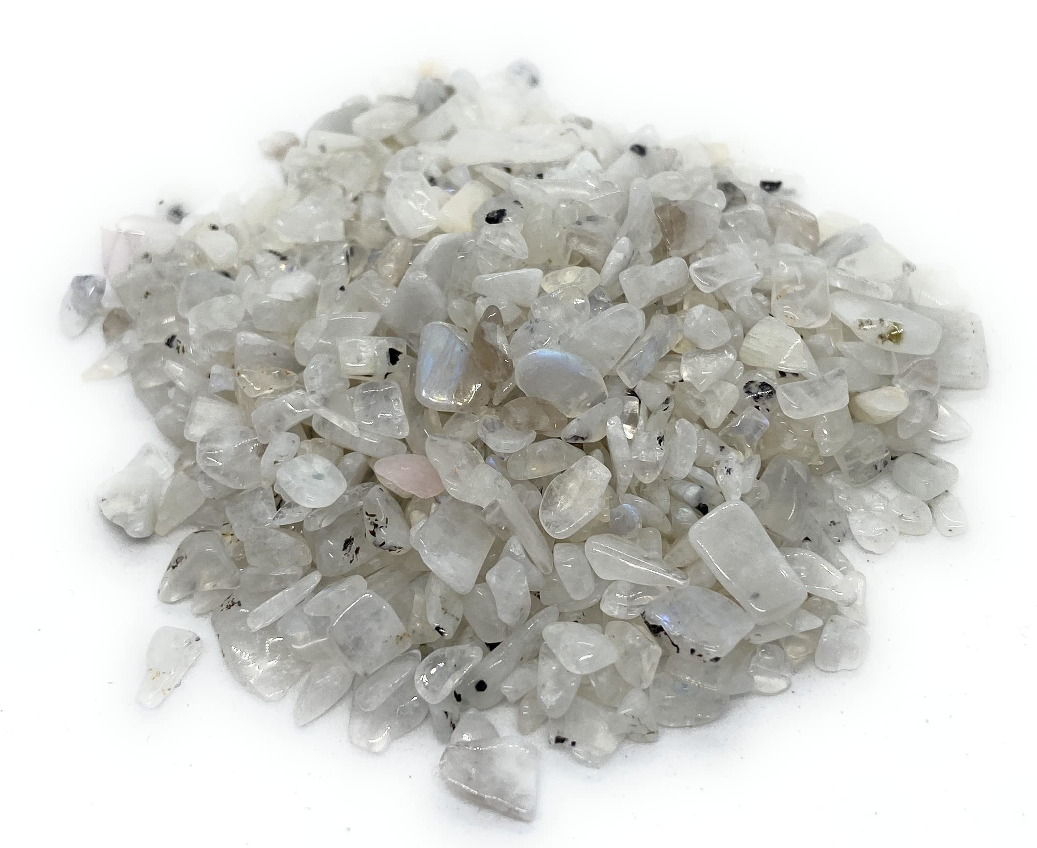 Rainbow Moonstone Undrilled Crystal Chips - 50 Grams