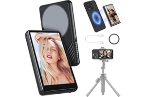 LUODIER Back Camera Monitor iPhone,Newest Magnetic Phone Vlog Selfie Monitor Screen for Content Creator,Influencer and TikTok,Live Streaming,Compatible with iPhone & Android