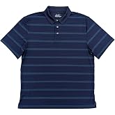 Ben Hogan Mens Navy Stripe Short Sleeve Performance Golf Polo Shirt