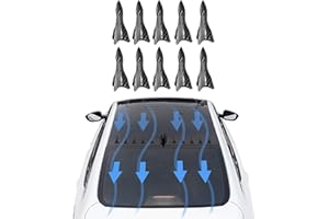 Mearo 10PCS Rear Roof Spoiler, Roof Wing Auto Spoiler, Shark Fin Spoiler Diffuser, ABS Plastic Roof Decoration Spoiler Wing, 