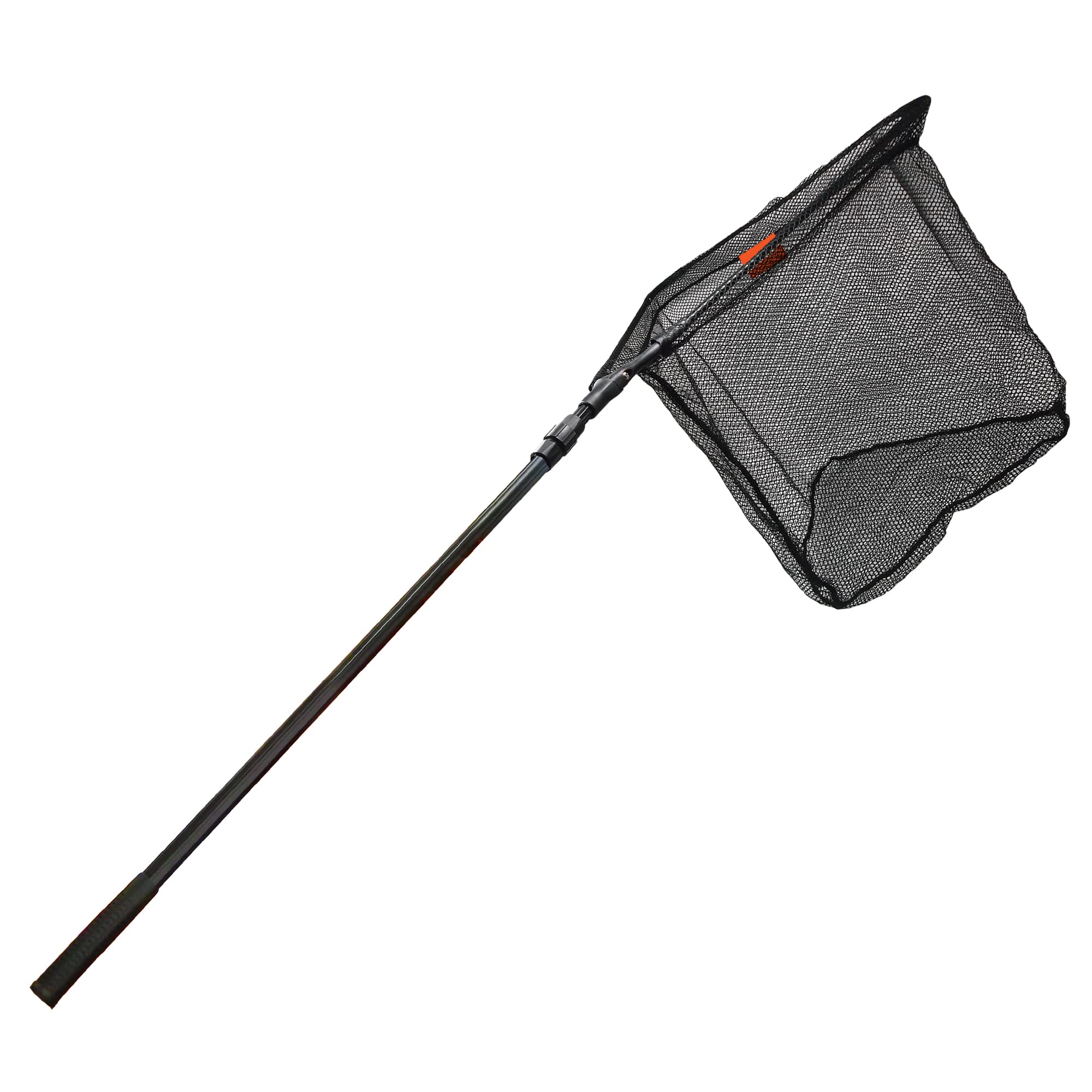 Matt Hayes ADVENTURE - LANDING NET & 1.6m Telescopic Aluminium Pole Handle For Coarse Match Fish 8 to 12lbs (50cm x 50cm x 50cm) Fish Safe Black 3-4mm Mesh [99-8020]
