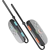 Orzero (1 Pair) Wrist Strap for Switch 2 2025 Joycon, Controller Hand Grip Accessories Easy to Install Adjustable Tightness Stable Connection, Gamepad Handle Lock Wrist Strap Lanyard - Black
