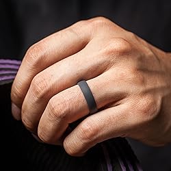 ThunderFit Unisex Silicone Wedding Rings, Rubber