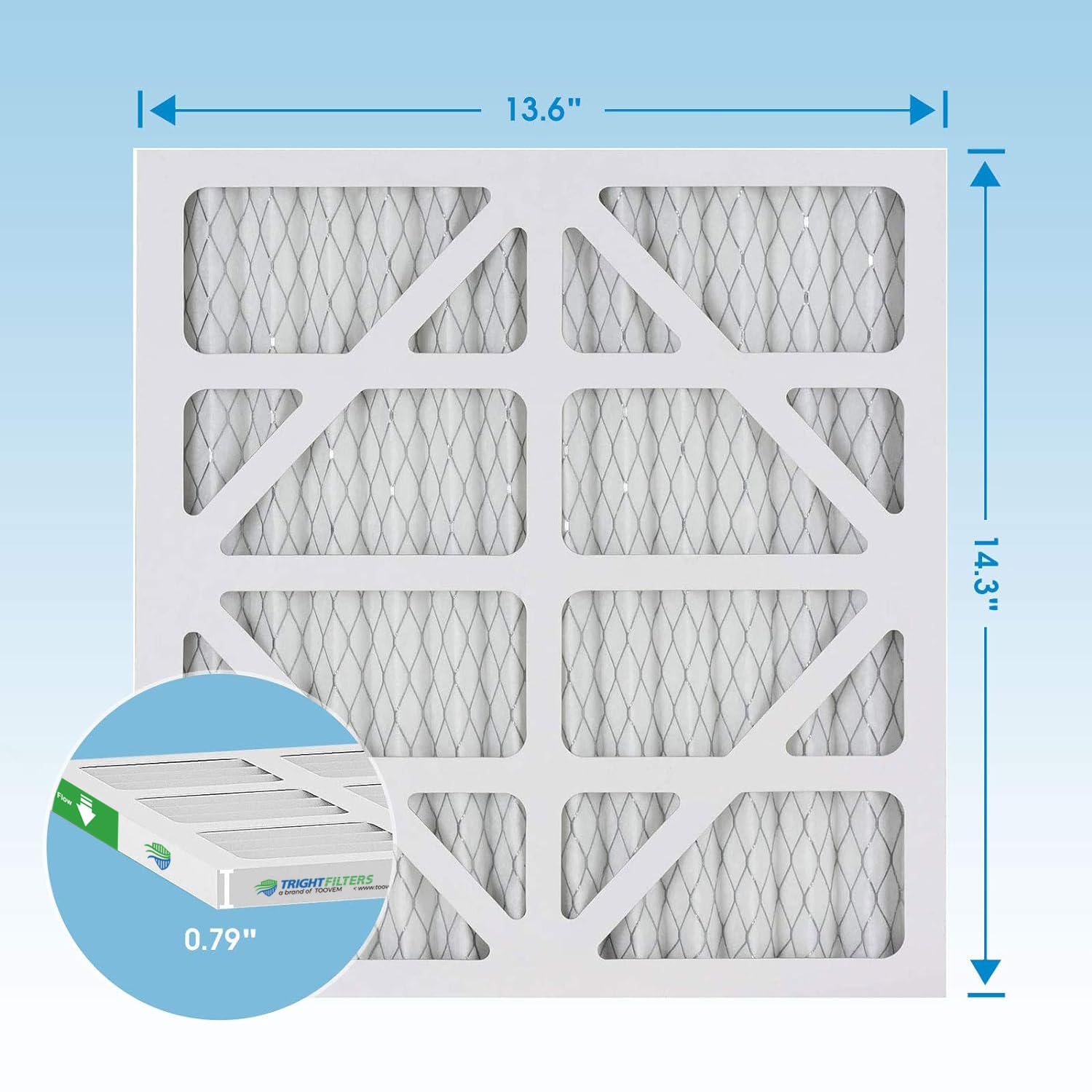 ALORAIR 2-Pack MERV-10 Air Filter for PureAiro HEPA Pro/PureAiro HEPA Max Air Scrubber, 14.3x13.6x0.79(available for 770, 870, 970)